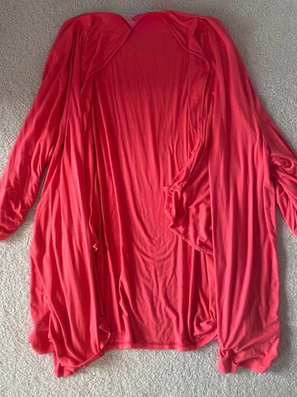Lightweight Coral Swim Cover-Up Cardigan - Women's Beach Layer